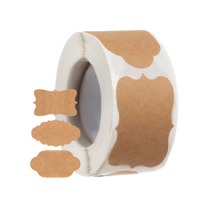 Öntapadós barna címkék (300 db)