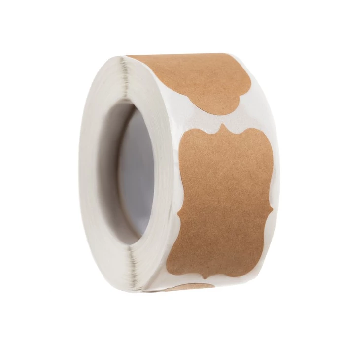 Öntapadós barna címkék (300 db)