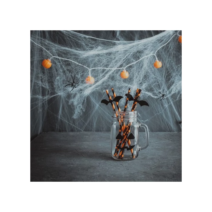 Mesterséges pókháló 2 műanyag pókkal