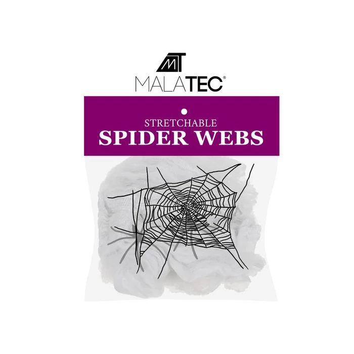 Mesterséges pókháló 2 műanyag pókkal