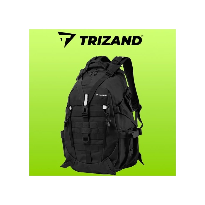 Katonai, turisztikai Trizand hátizsák, fekete, 25 L