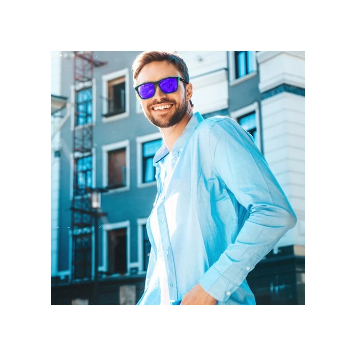 Tükörlencsés napszemüveg (kék)