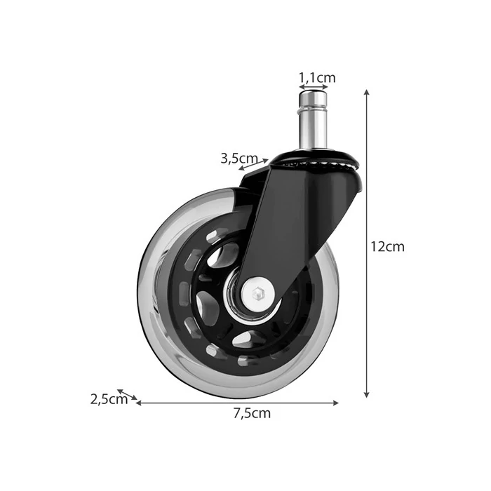 Malatec kerekek irodai székhez - 5 db. 
