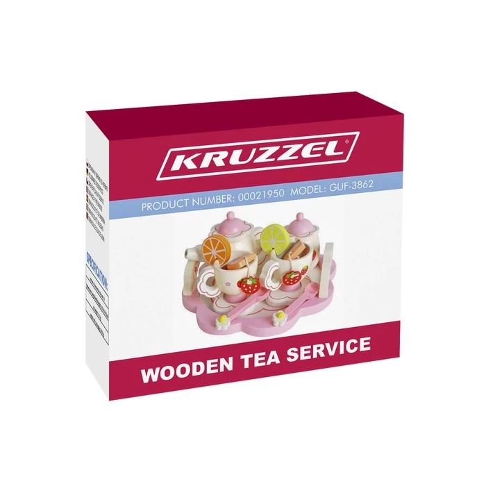Kruzzel fából készült teáskészlet 