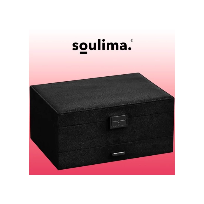 Soulima ékszerdoboz, fekete