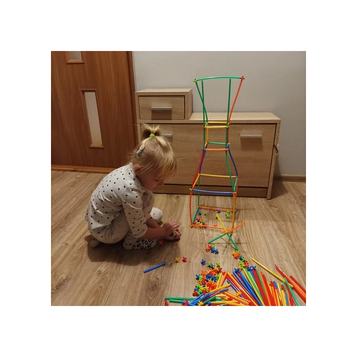 Szívószál építő készlet 408 db