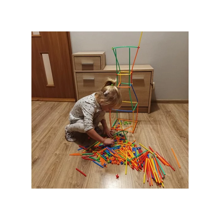 Szívószál építő készlet 408 db