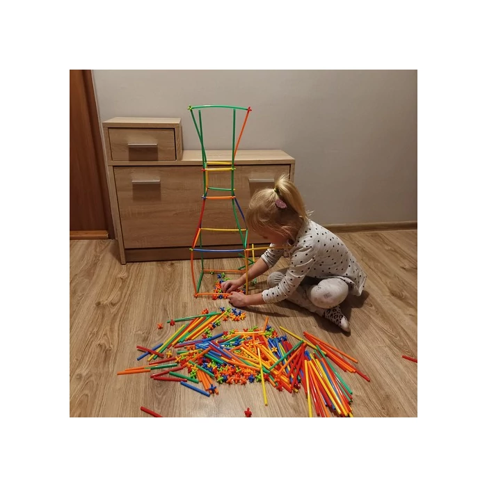 Szívószál építő készlet 408 db