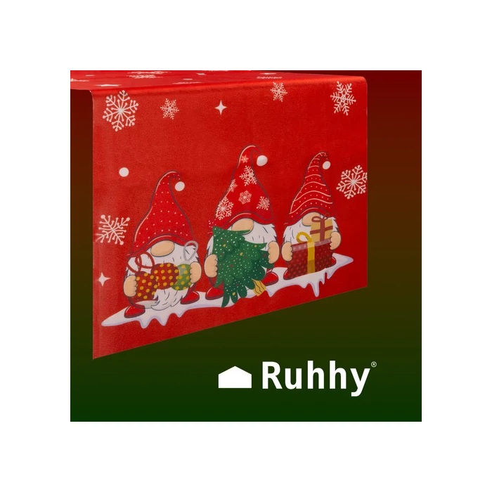 Ruhhy karácsonyi törpés asztali futó 150 x 40 cm 