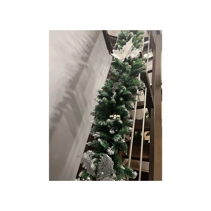Ruhhy hóval borított műfenyő girland 2.7 m HQ 