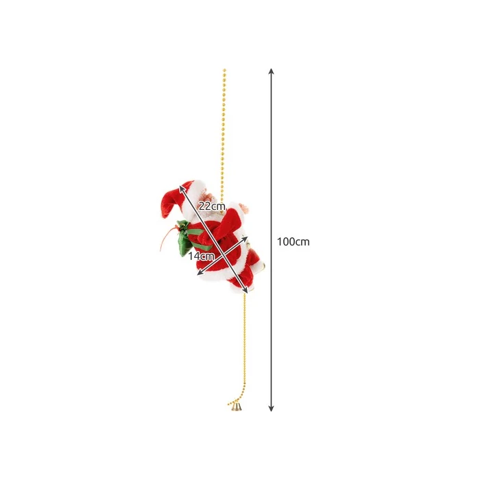 Mikulás mászik egy kötélen