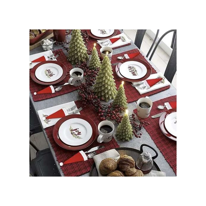 Karácsonyi evőeszköz tartó 12 részes - Mikulássapka