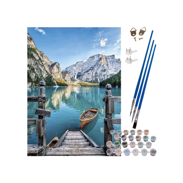 Számfestő fa rámával, Kanada - 40x50