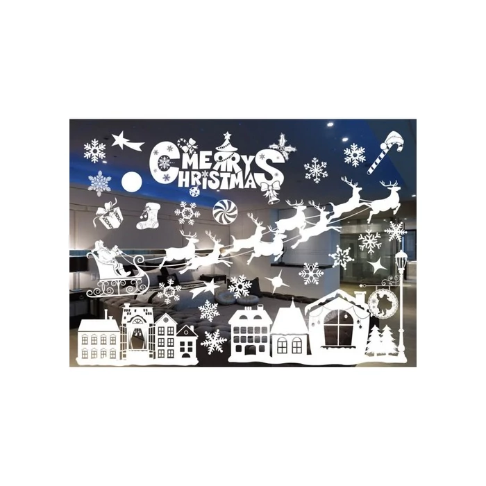 Karácsonyi ablakmatricák város