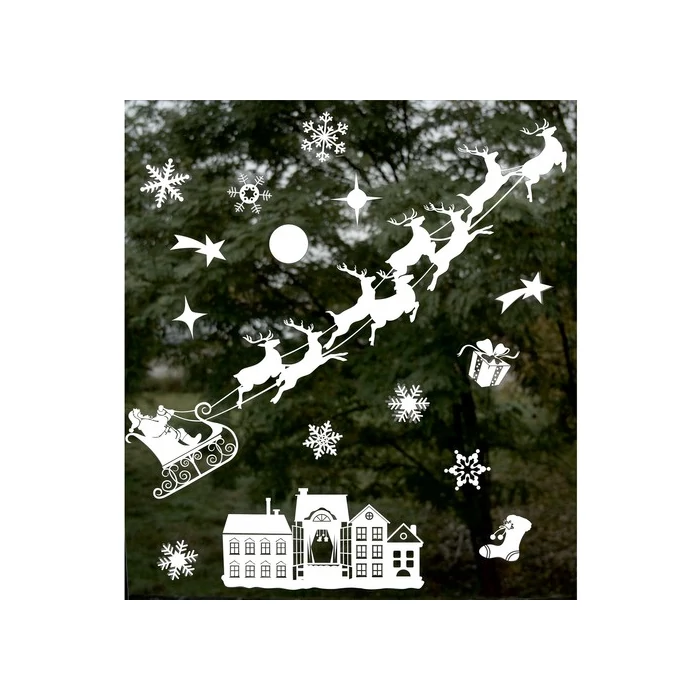 Karácsonyi ablakmatricák város