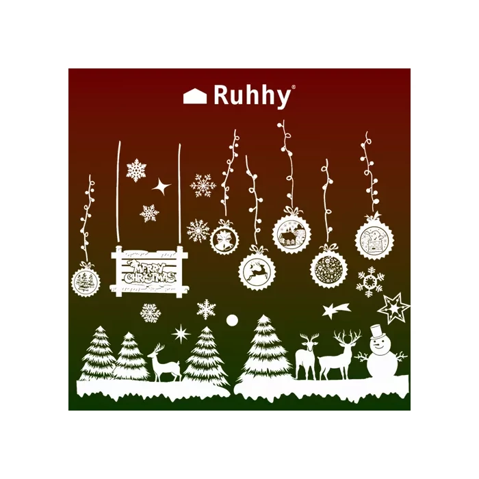 Ruhhy Karácsonyi ablak matricák