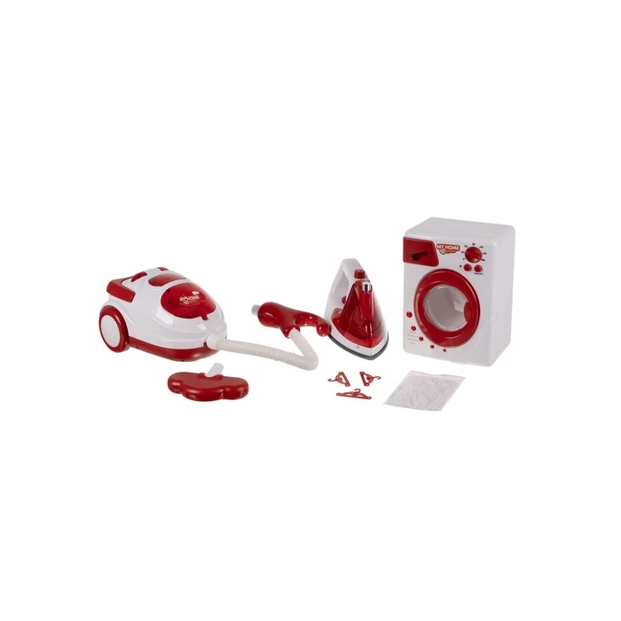 3 az 1-ben háztartási gépek gyerekeknek: porszívó, vasaló, mosógép