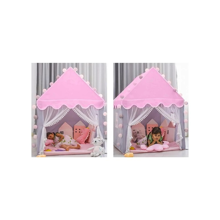 Játszósátor világítással, rózsaszín