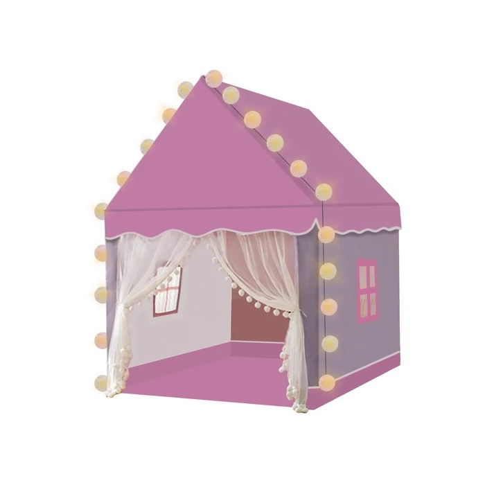 Játszósátor világítással, rózsaszín