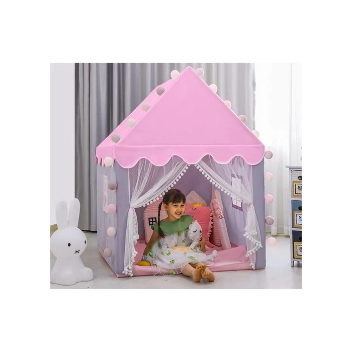 Játszósátor világítással, rózsaszín