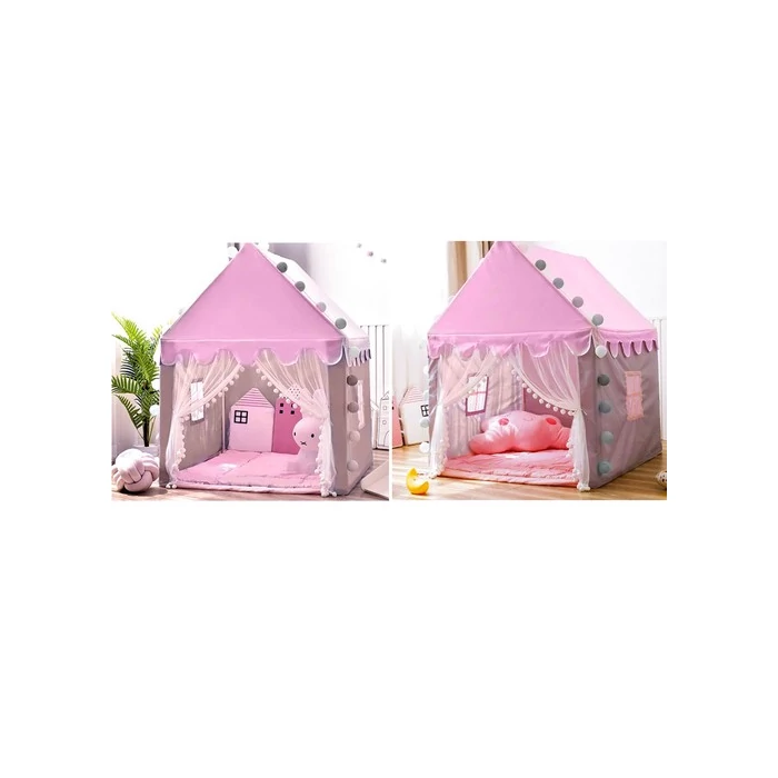 Játszósátor világítással, rózsaszín