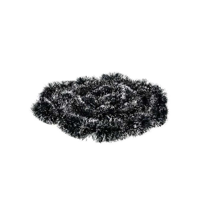 Hosszú és vastag karácsonyfa girland 6 m / 15 cm - havas