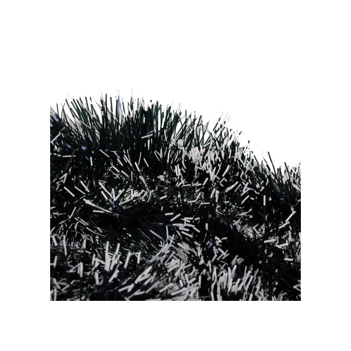 Hosszú és vastag karácsonyfa girland 6 m / 15 cm - havas