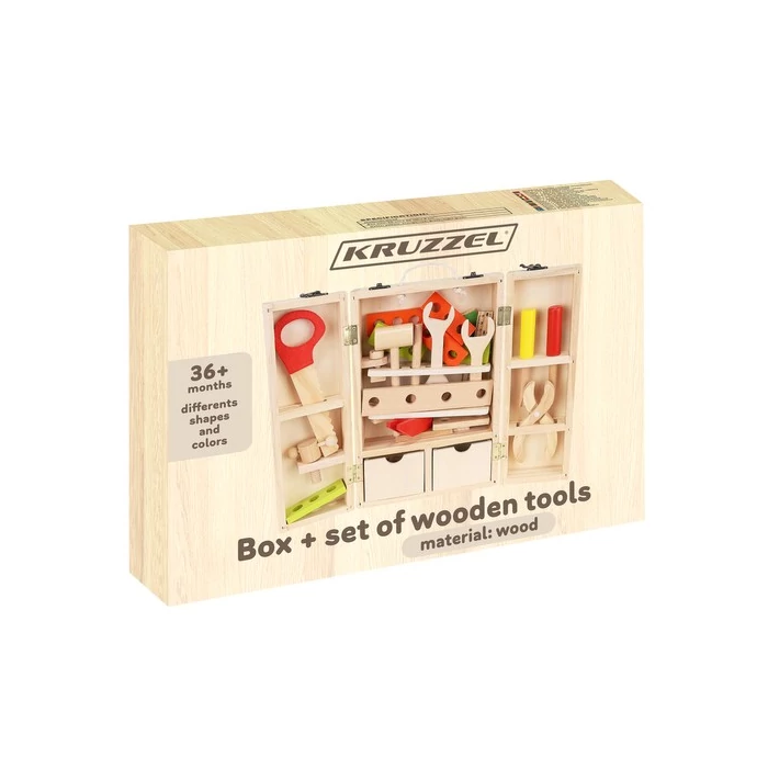 Gyermek fa szerszámkészlet + doboz