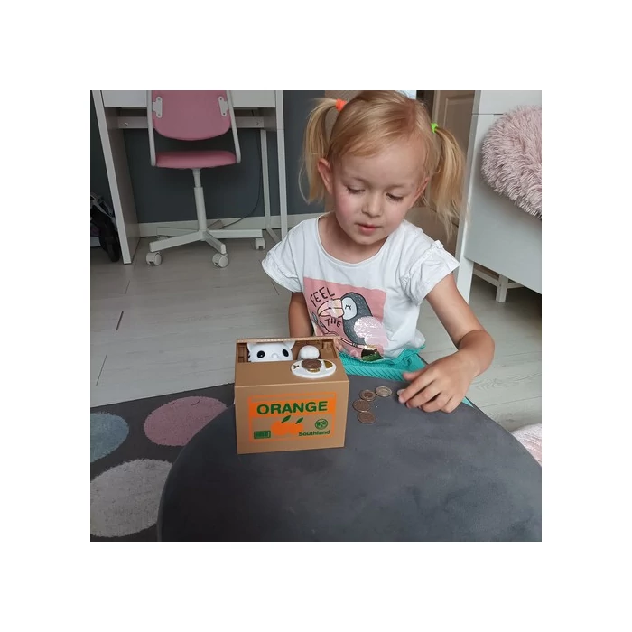 Interaktív malacpersely cica - érmés tolvaj