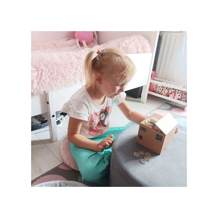 Interaktív malacpersely cica - érmés tolvaj