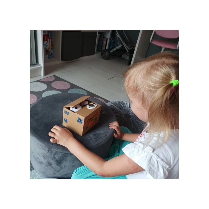 Interaktív malacpersely cica - érmés tolvaj