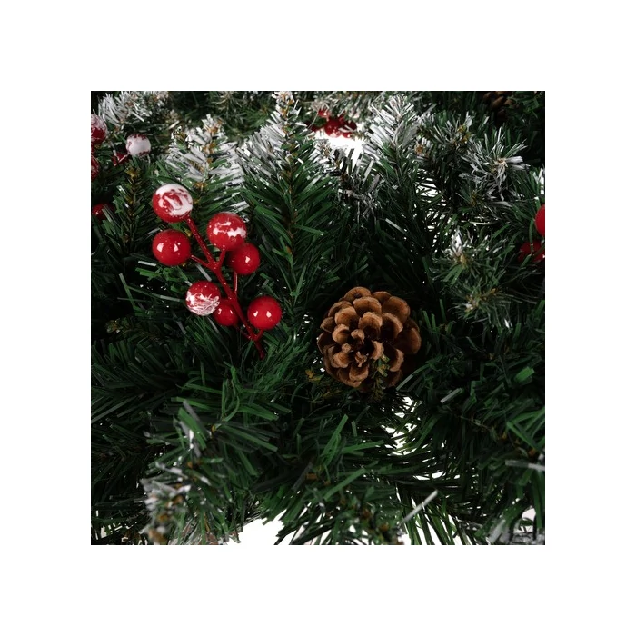 Dekoratív koszorú karácsonyi hóval