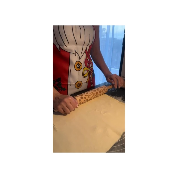 Karácsonyi kötény - Mikulás