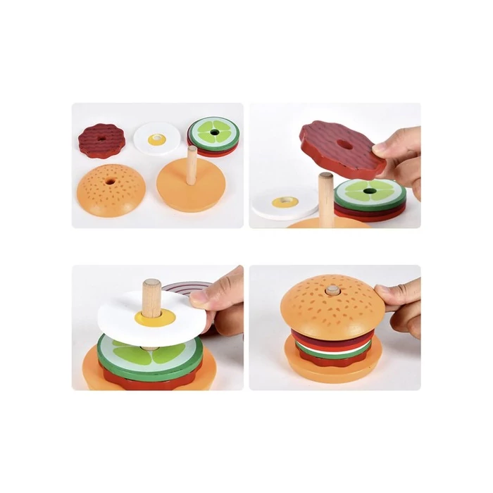 Kruzzel étterem / burger fa szortírozó + rendelési kártyák