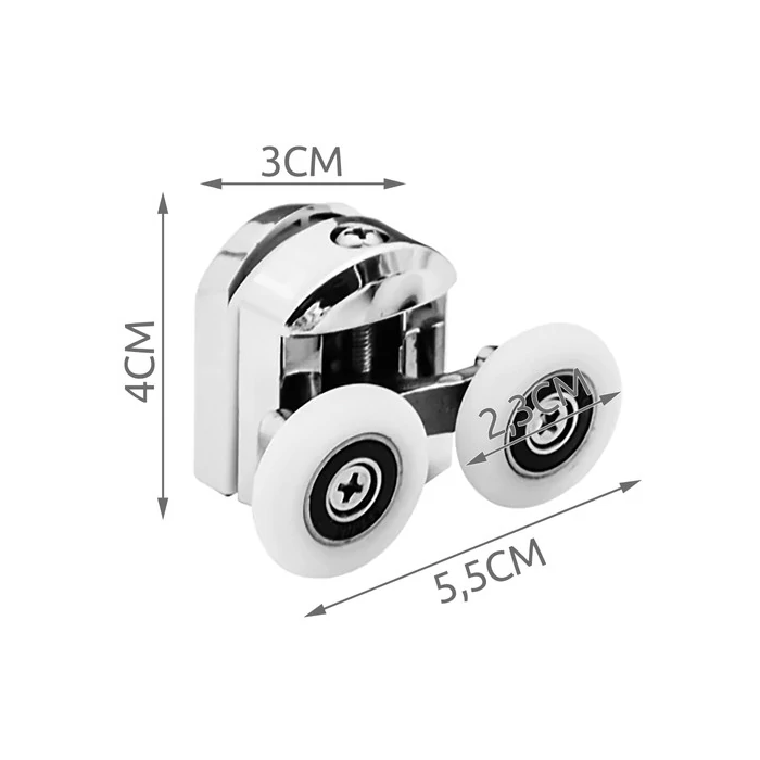 Zuhanykabin görgők 8 db.