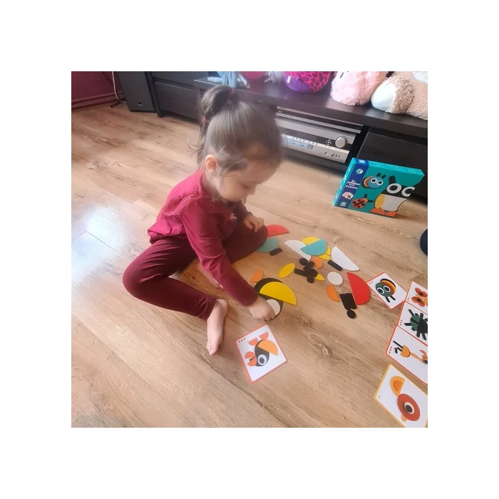 Fa logikai rejtvény - állatok geometriai ábrái