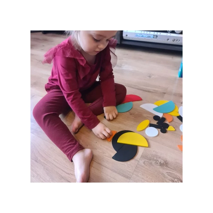 Fa logikai rejtvény - állatok geometriai ábrái