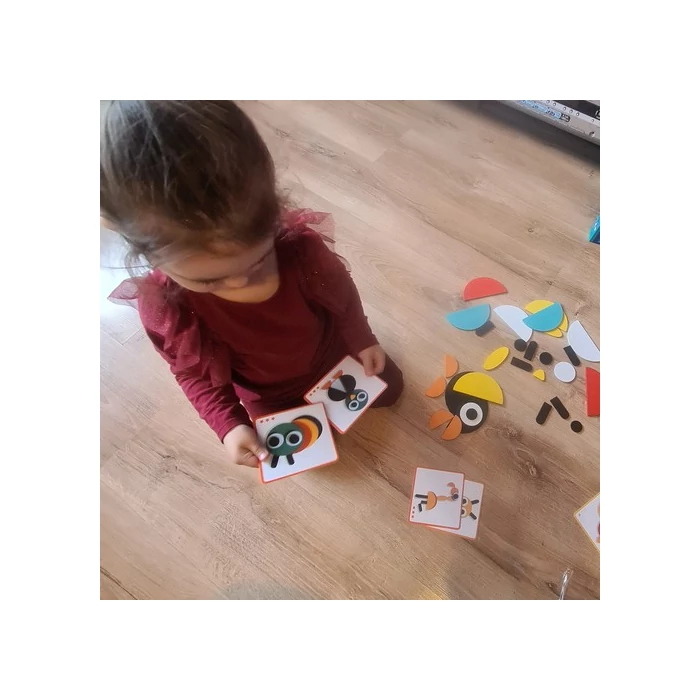 Fa logikai rejtvény - állatok geometriai ábrái