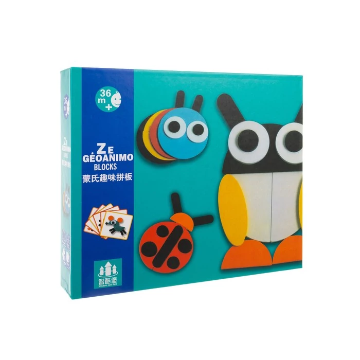 Fa logikai rejtvény - állatok geometriai ábrái