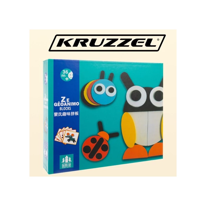 Fa logikai rejtvény - állatok geometriai ábrái