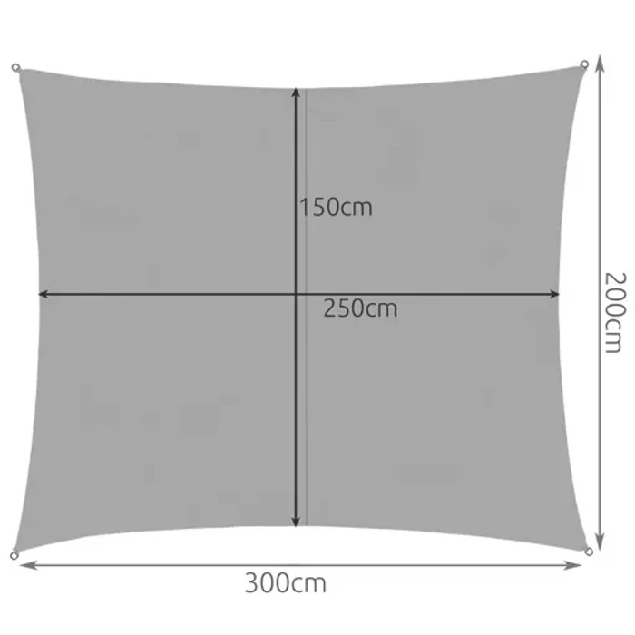 Napvitorla 3x2m szürke 
