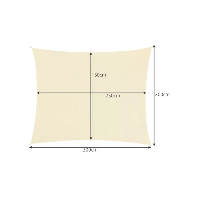 Napvitorla 3x2m bézs