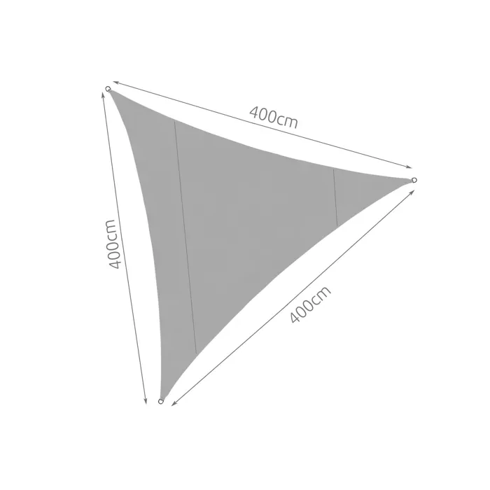 Napvitorla 4x4x4m szürke 