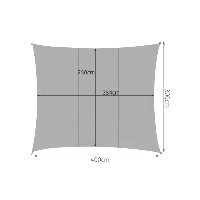 Napvitorla 4x3m szürke 