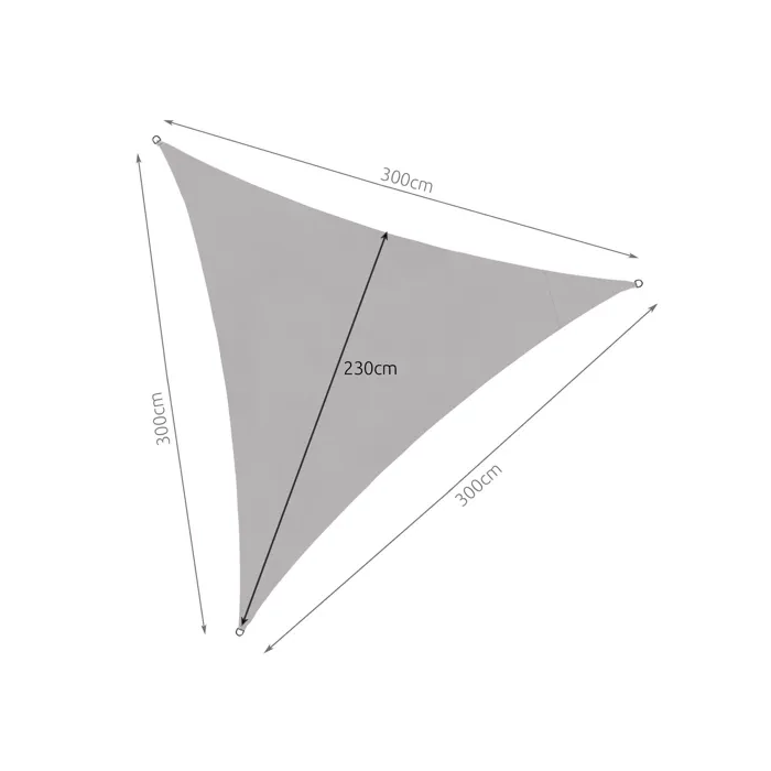 Napvitorla 3x3x3m szürke 