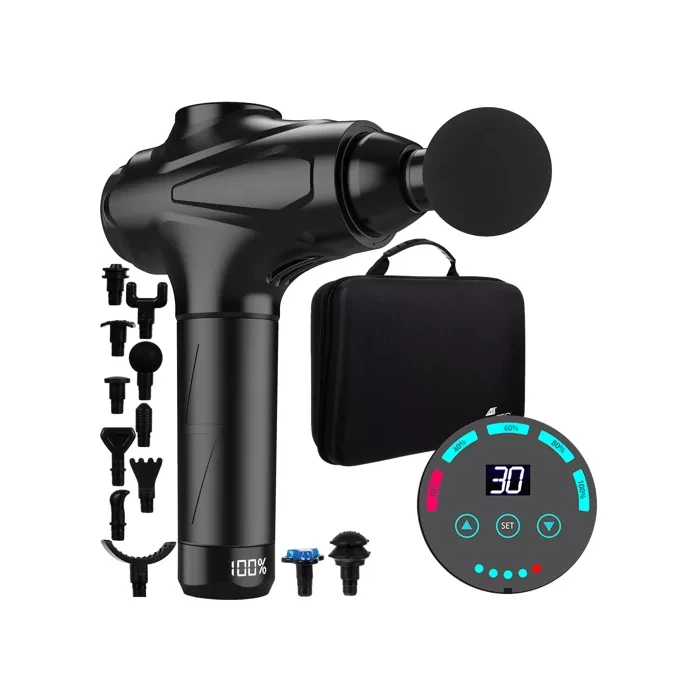 Isomedics professzionális masszázspisztoly 12 fejjel