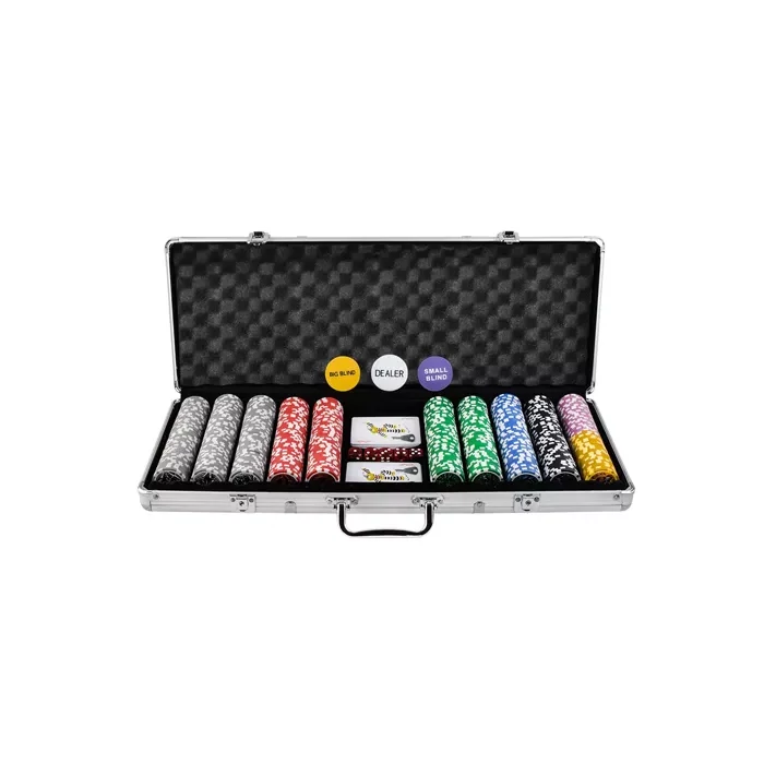 Póker készlet tokban, 500 zseton