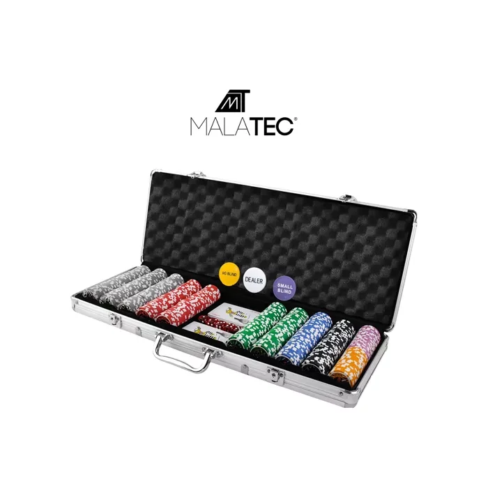 Póker készlet tokban, 500 zseton