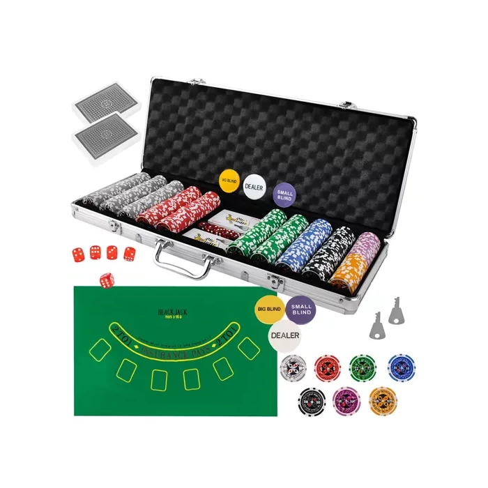 Póker készlet tokban, 500 zseton