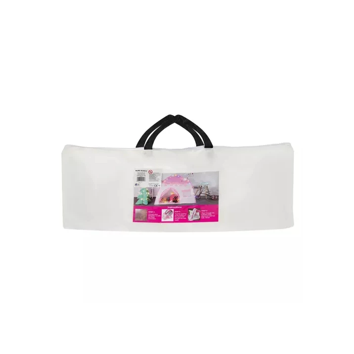 Rózsaszín gyermeksátor fényekkel